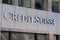 Credit Suisse bank sign hanging in Lugano