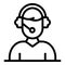 Credit support operator icon, outline style