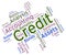 Credit Word Indicates Debit Card And Bankcard