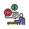 creditor businessman color icon vector illustration