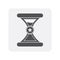 Creditworthiness icon with hourglass sign