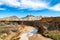 Creek flowing under canyon