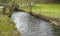 Creek with natural stone bridge in the Odenwald, Germany