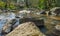 Creek and stones in wild nature