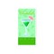 Creen cocktail with umbrella in martini glass banner, summer drink, cocktail party celebration flyer, invitation or card