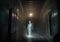 In a creepy abandoned house the ghostly figure of a long-dead inhabitant takes form in the supernatural fog. Generative AI