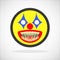 Creepy clown smiley