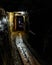 Creepy dark corridor inside the salt mine of Cacica