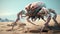 Creepy Desertpunk Crab Zombie: A Surreal 3d Character Design