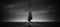 Creepy Ghost Child Floating with a Balloon Wet Beach Body Snatcher Dusk Paranormal Black and White Image