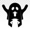 Creepy ghost / ghost with sticking out tongue - Flat icon for apps and websites