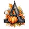 Creepy ghoulish Halloween alphabet on white background. AI generated