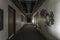 Creepy hallway in an abandoned hospital