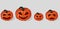 creepy pumpkins for Halloween,