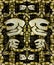 Creepy Skulls Pattern Background