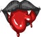Creepy Valentine clipart, Spooky Valentine, Pastel Goth digital stickers, Alternative Valentine day vector EPS10