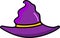 Creepy witch hat vector illustration