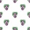 Creepy Zombies Motif Seamless Pattern Illustration