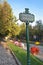 Crematorium signpost Pere Lachaise cemetery Paris