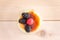 Creme Brule Custard Dessert with Fruit Garnish