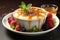 Creme brulee - traditional french vanilla cream dessert photo realistic, 4K resolution , AI generated