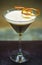 Creme caramel cream martini cocktail drink glass