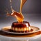 Creme caramel flan pudding dessert with sauce