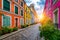 Cremieux Street Rue Cremieux, Paris, France. Rue Cremieux in the 12th Arrondissement is one of the prettiest residential streets