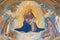 CREMONA: Fresco of Redeemer with Cremona\'s Patron Saints in main apse in Cathedral of Assumption of the Blessed Virgin Mary