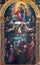 CREMONA, ITALY, 2016: The painting of Madonna in heaven and the saints on the main altar in Chiesa di San Sigismondo
