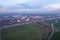 Cremona, Italy - January 2022 Drone aerial view of Arvedi steel plant, industrial zone in Spinadesco,CR 26020