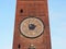 Cremona, italy, view of the old town center tower and large sundial.