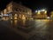 Cremona, italy, view of the old town center tower and large sundial.