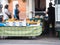 Cremona, Lombardy, Italy - 16 th may 2020 - People grocery shopping socially distance d in local biologic open air  food market