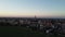 Cremona, Lombardy Italy drone flight at sunset