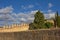 Crenelated wall of the moorish Gibralfaro castle, Malaga