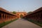 Crenellated Red Sandstone entrance Taj Mahal