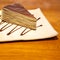 Crepe cake in square japanese-style dish