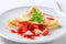 Crepe with fresh strawberries