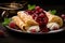 Crepes with fresh berries and cream