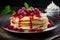 Crepes with fresh berries and cream