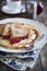 Crepes with lingonberry jam