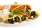 Crepes with spinach and feta cheese