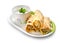 Crepes stuffed with meat and vegetables