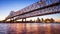 Crescent City Connection Bridge & New Orleans City Skyline at Ni