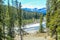 Crescent falls and Big horn river, Crescent Falls Provincial Recreation Area, Alberta, Canada