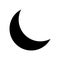 Crescent half moon icon flat vector illustration design