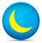 Crescent half moon icon modern flat cyan blue round button