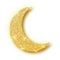 Crescent Islamic for Ramadan Kareem design element isolated. Gold glitter moon vector icon of Crescent Islamic isolated