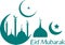 Crescent Moon Decorated Muslim Community Festival Eid Al Fitr Mubarak Vectors